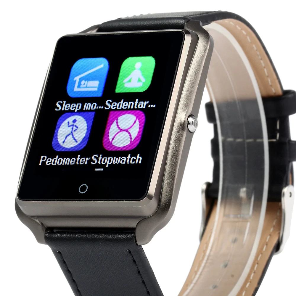 Bluboo U Смарт часы MTK2501 Bluetooth 4.0 SmartWatch 1.44 дюймов TFT шагомер музыкальный плеер для IOS
