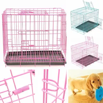 

Heavy Duty Dog Cage Crate Kennel Metal Pet Playpen Portable with Tray Metal Cage for Cats Dogs Pets