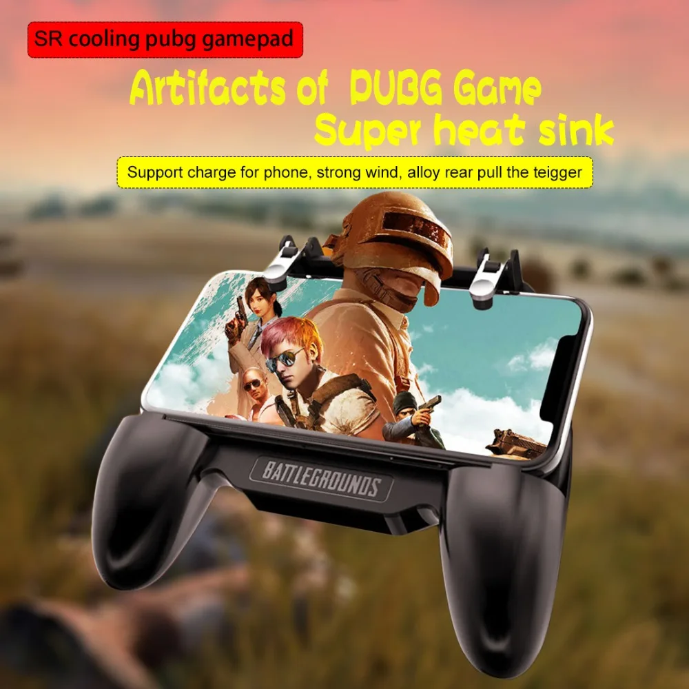 

Pubg Mobile Controller Gamepad & Phone Holder Cooler Fan L1R1 Pubg Phone Trigger L1R1 Shooter Joystick 2000/4000mAh Power Bank