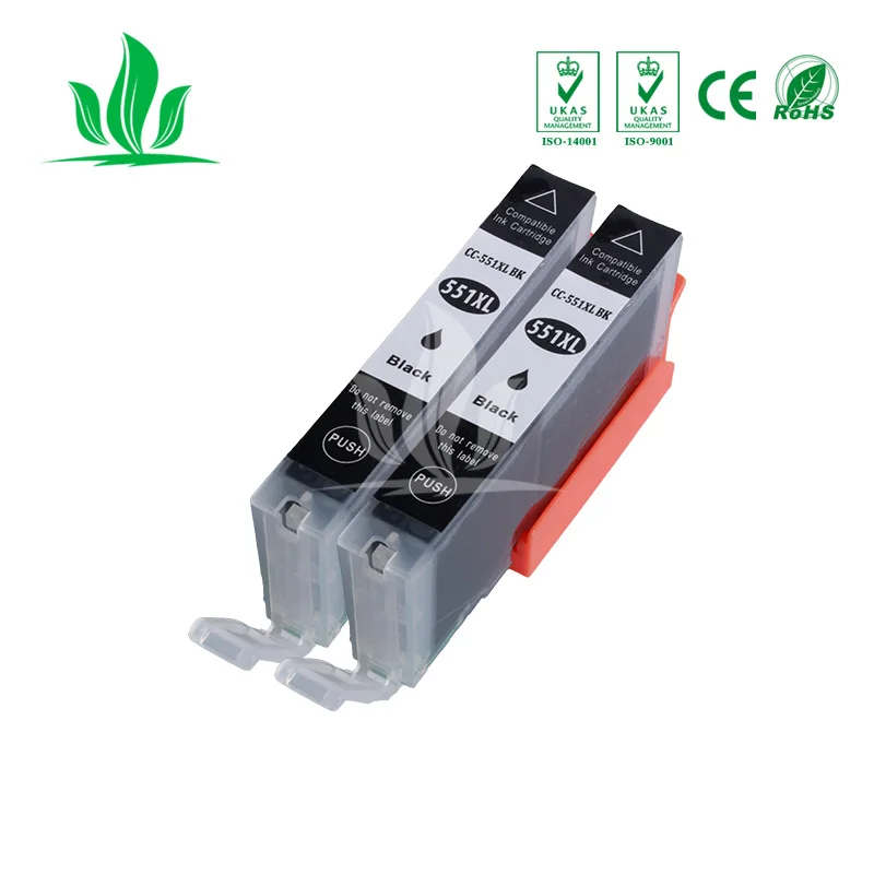 2 шт. 550XL 551XL чернильный картридж совместим с Canon Pixma IP7250 MG5450 MG5550 MG6450 MG5650 MG6650 MX725 MX925