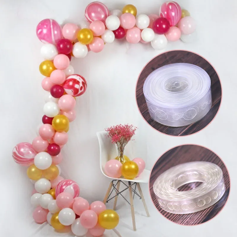 

1PC 5m Festival supplies transparent rubber chain helium balloon decoration Wedding PVC arch decoration balloon chain Party