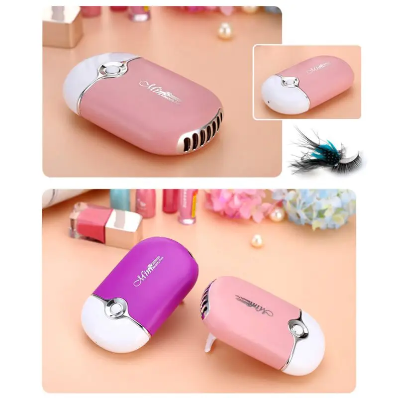 Ventilador de ar Frete Grátis Mini Ventilador Condicionado Cola Preto Rosa Enxertado Cílios Dedicado Secador Extensão Ferramenta Usb 2 Frete grátis mini ventilador usb ventilador de