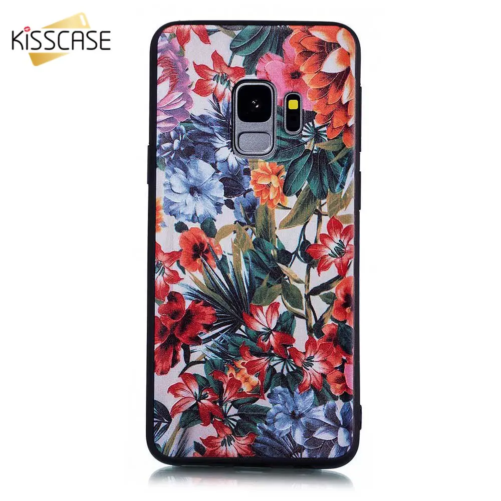 

KISSCASE Exquisite Flowers Phone Case For Samsung Galaxy S9 Note 9 Butterfly Pattern Cases For Samsung A8 2018 J2 J7 Prime Funda