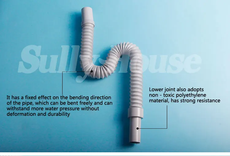 Sully House Высокое качество Ванная комната ABS гибкие дренажные фильтры для труб, умывальник дезодорис даункомер, трубка с пружиной 80 см