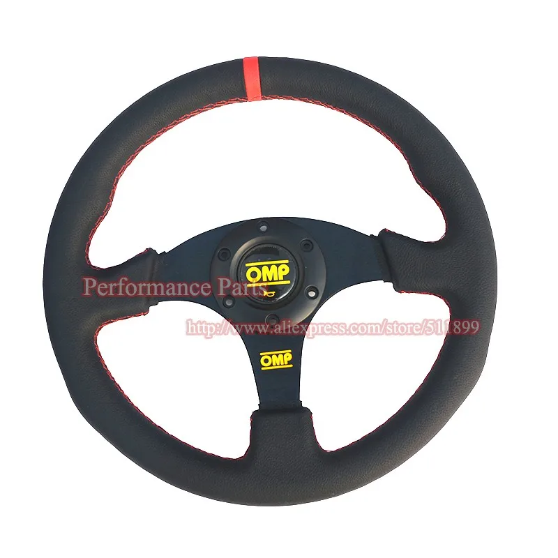 OMP leather steering wheel flat (9)