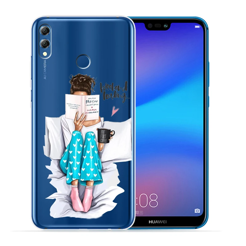 Модный супер мама папа девочка детский чехол для телефона для huawei P30 Lite P30 Pro P20 Lite P8Lite P9Lite P Smart мягкий прозрачный Etui - Цвет: 10