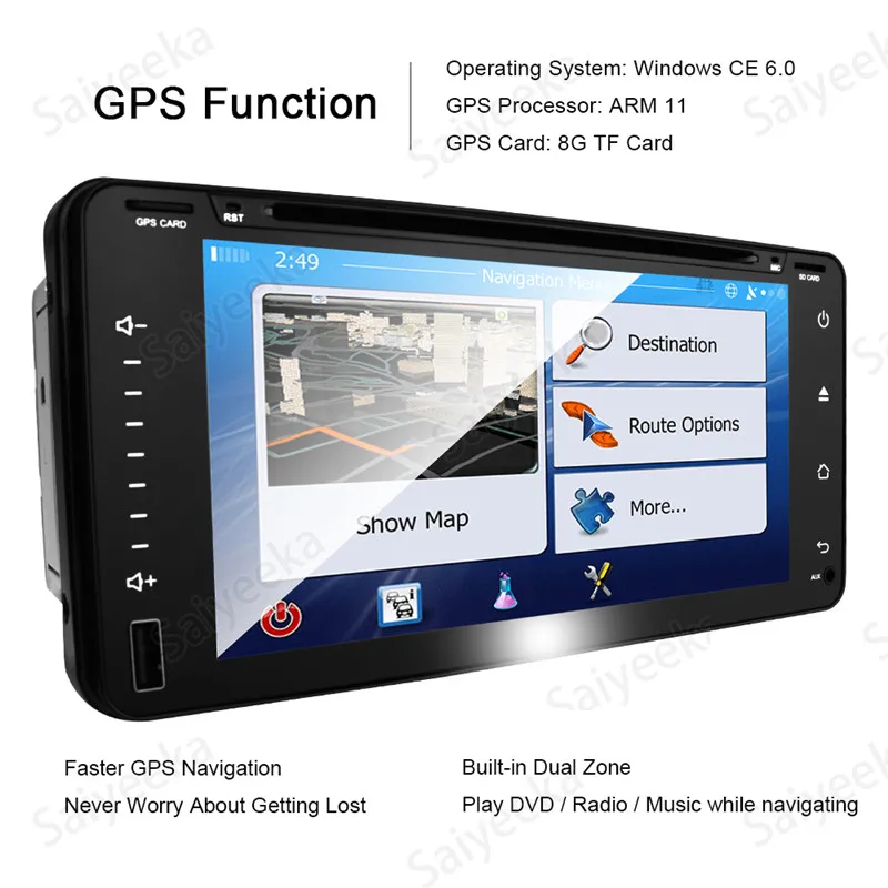 2 Din Универсальный Автомобильный gps DVD плеер для Toyota Camry Corolla RAV4 4runner Hilux Прадо тундре