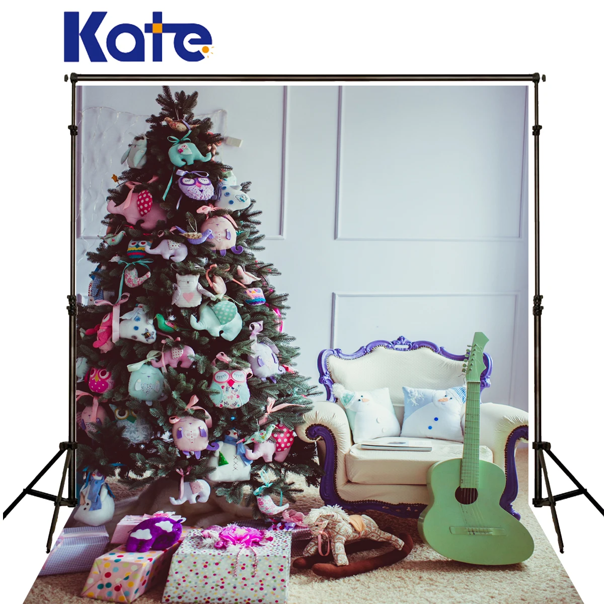

Kate Christmas Photography Background Guitar Chair Toy Tree Backdrops Blanket Fotografia Backgrounds For Photo Studio