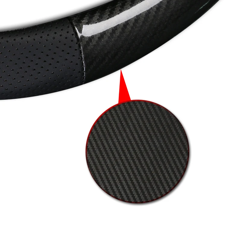 Автомобильный карбоновый Кожаный Автомобильный руль крышка автомобиля рулевое колесо ступицы автомобильные аксессуары Подходит для Toyota Hilux 2012