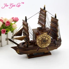 jia-gui luo Retro music sailing Creative Mediterranean sailing model Music box business gifts birthday is valentine’s day gift