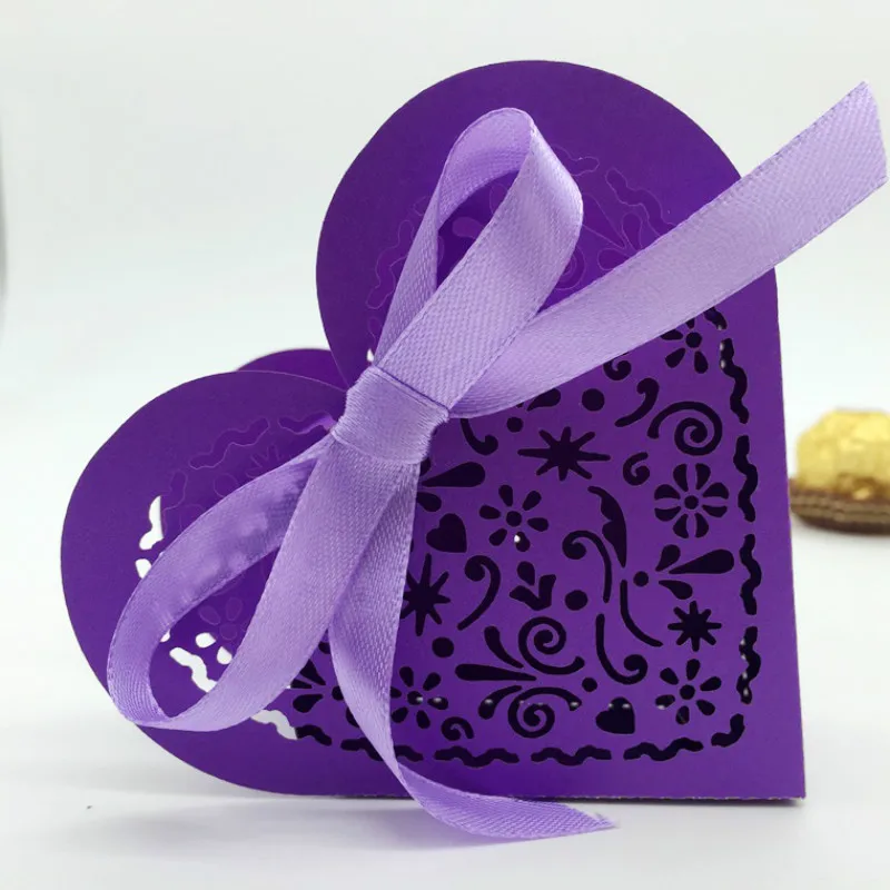 50pcs Laser Cut Love Heart Candy Box for Festival Party Candy Gift Box Wedding Banquet Romantic Wedding Decoration (7)