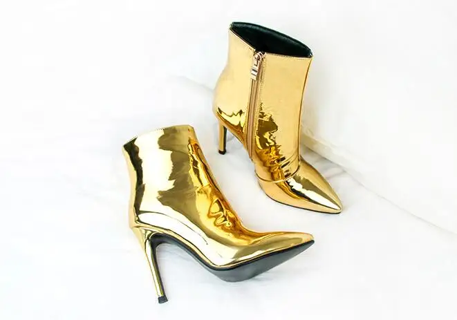 wide calf gold boots