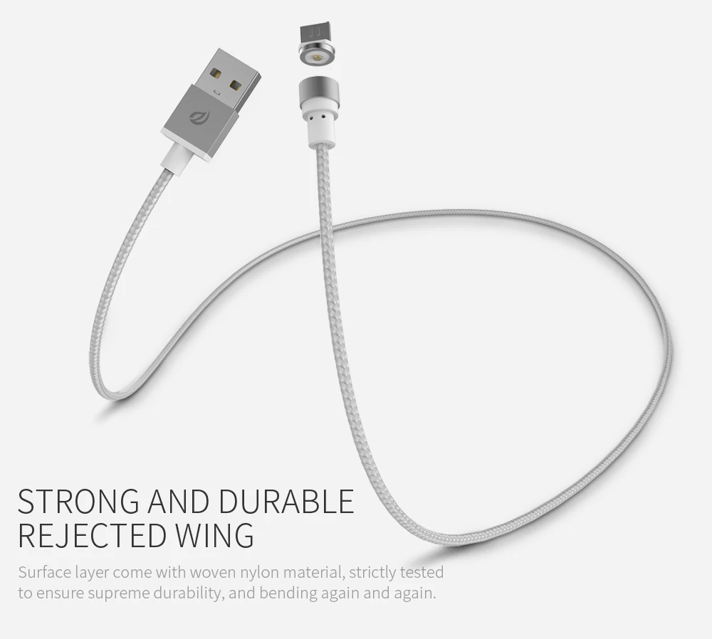 WSKEN Круглый Магнитный кабель, USB C type C Micro USB кабель магнитное зарядное устройство кабели для мобильных телефонов для iPhone 7 8 X USB кабель