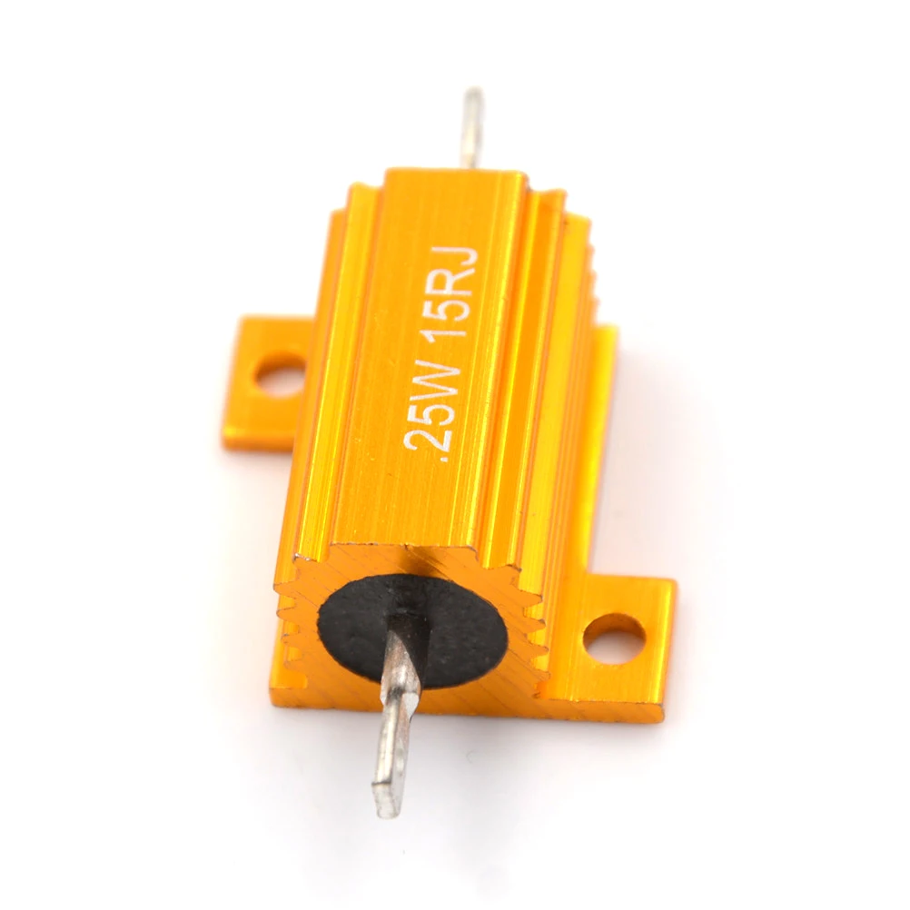RX24 25 Вт 15R 15RJ Силовой Резистор 15 Ом теплоотвод сопротивление Золотой резистор