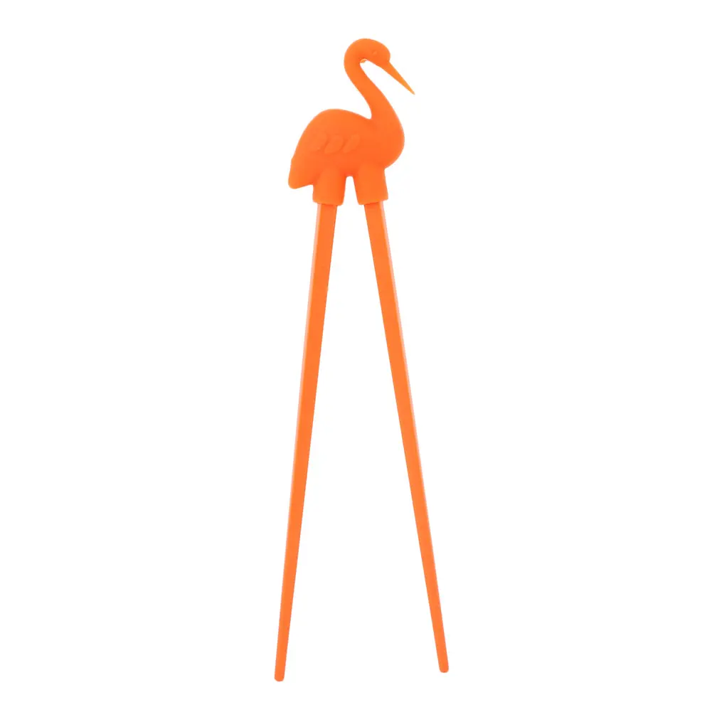 Детские палочки для еды мультфильм Фламинго стиль начинающих еда инструмент для еды легко использовать - Цвет: Orange