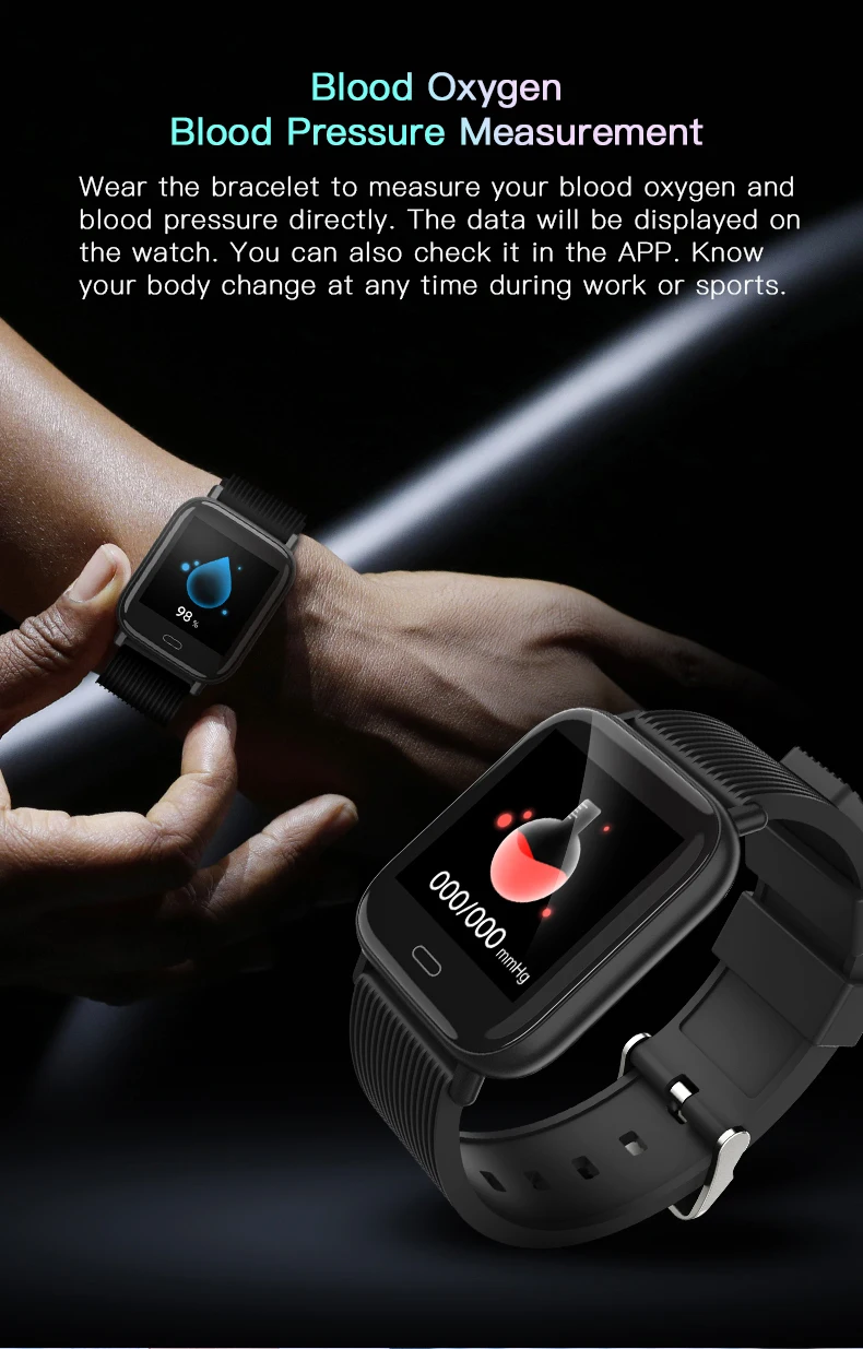 Умные часы, спортивный фитнес-браслет, пульсометр, монитор артериального давления, смарт-браслет, IP67, водонепроницаемые Смарт-часы ЭКГ