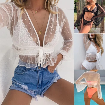 

Womens Swimwear Bikini Beach Wear Cover Up Kaftan Ladies Summer Crop Top Sexy