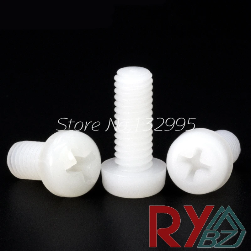 

Nylon Round Head Machine Nylon PA66 DIN7985 Screws white color