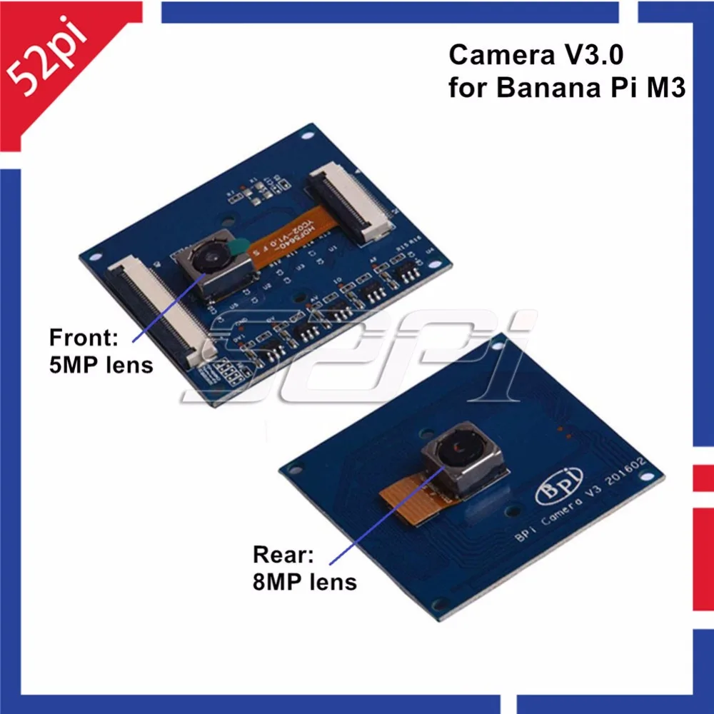 

Banana Pi M3 Camera with 8MP+5MP lens BPI-M3 camera module with OV8865 - 8 mega pixel & OV5640 - 5 mega pixel