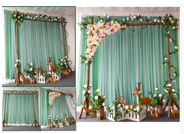 Ice Silk Organza Elegant Wedding Backdrop Curtain Drape Wedding