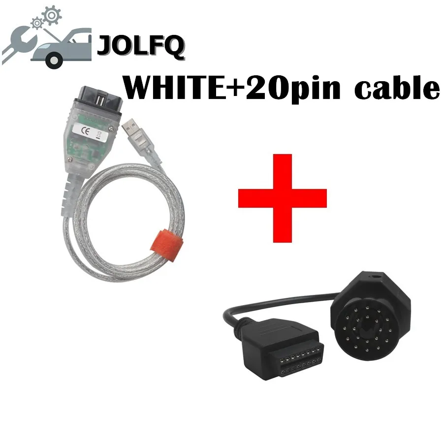 10 шт./лот для BMW INPA K + CAN с FT232RL чип D USB OBD Интерфейс LINE протокол 20PIN кабели самой