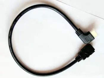 

3PCS HDMI Female to HDMI Male 90 Left Angle extension cord HD Version 1.4 Connector cable for TV 50cm, Free shipping