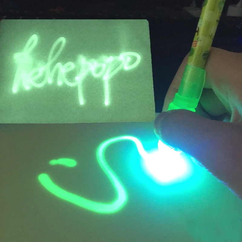 

With Original Box A5 Enlgish Drawing Board Set 3PCS Luminous Pens Draw with Night Glow In Dark Magic Drawing Children Funny Toys