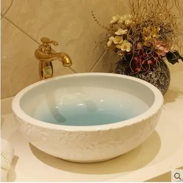 

European Mediterranean art basin lavatory toilet stage basin of the basin that wash a face Marine flower