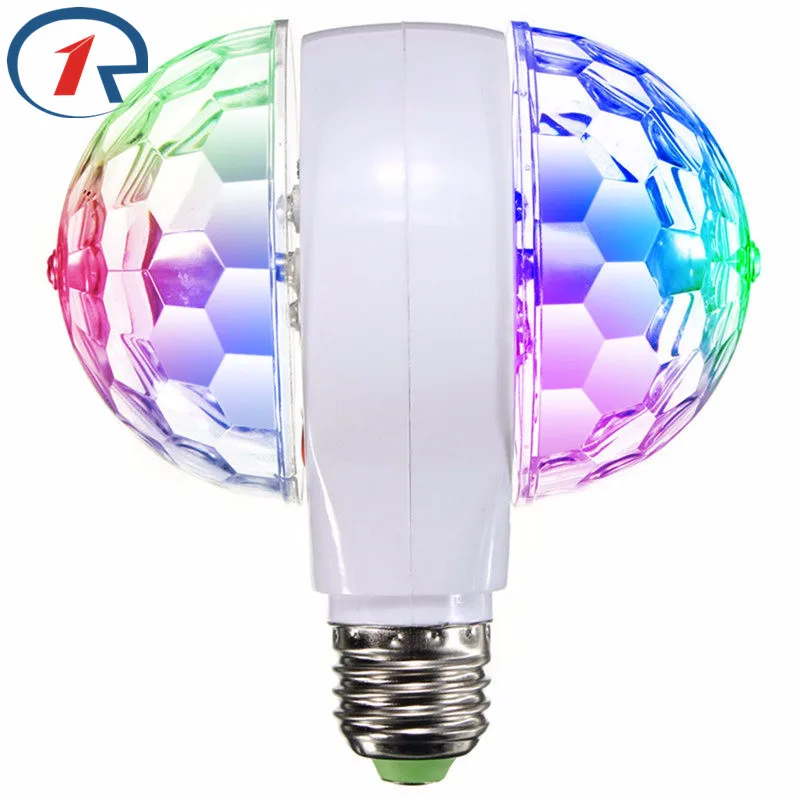 Koop ZjRight 3 W RGB led kerstverlichting indoor holiday party Kleurrijke Draaibare Magic dubbele Bal KTV bar DJ disco kerstverlichting