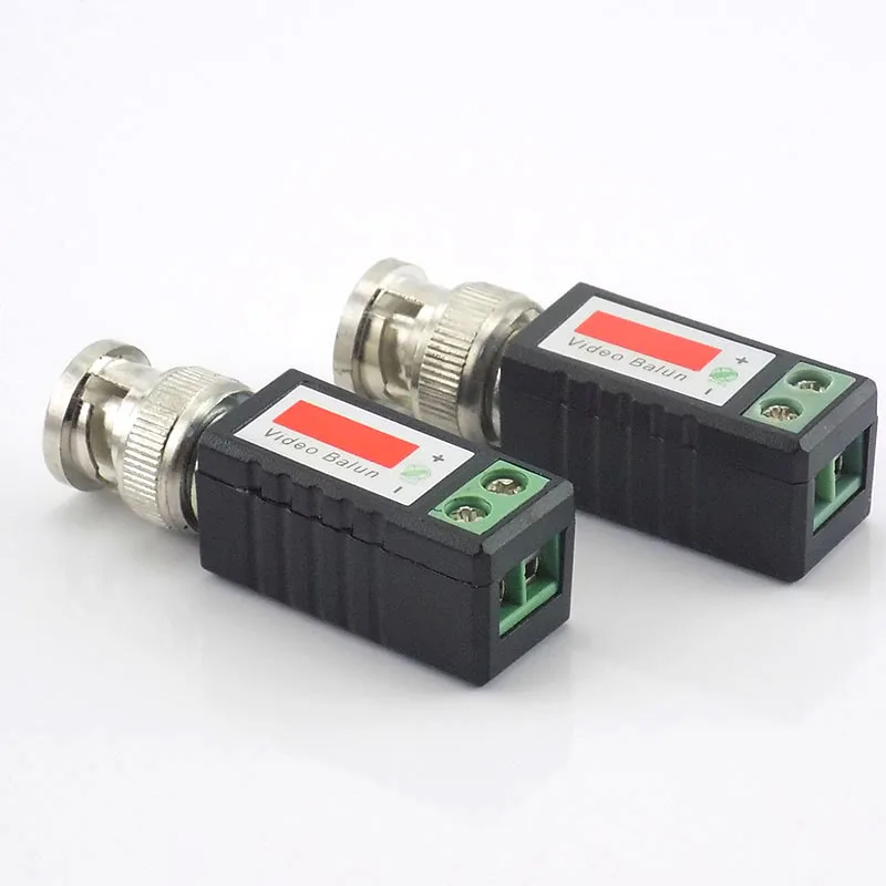Gakaki 2pcs Cctv Twisted Bnc Passive Video Balun Transceiver Bnc Male Coax Cat5 Camera Utp Cable Coaxial Adapter For Cctv Camera