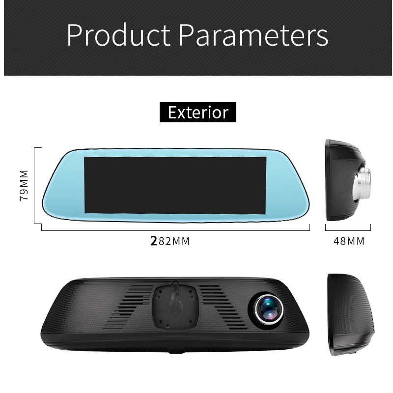 QUIDUX WIFI 4G Автомобильное зеркало заднего вида 8 дюймов сенсорный экран 16G/1G 1400MPAndroid