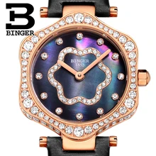 2017 Switzerland BINGER Women Watches Luxury Brand Quartz Waterproof Watch Woman Sapphire Wristwatches relogio feminino B1150-6
