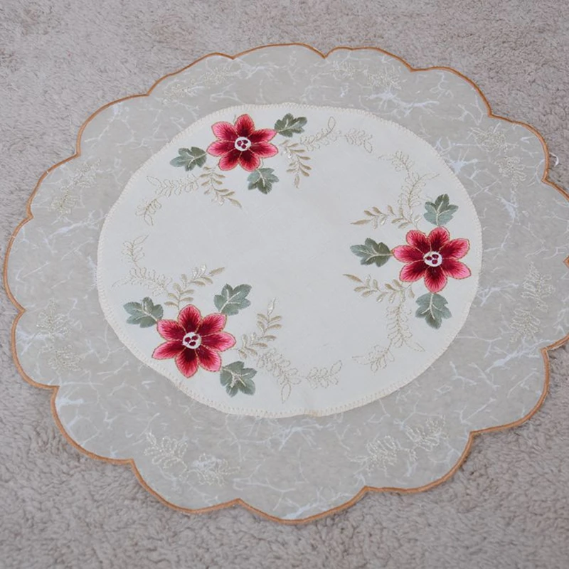 Embroidery Placemats Handmade Flowers Placemats Tablemat Embroidery