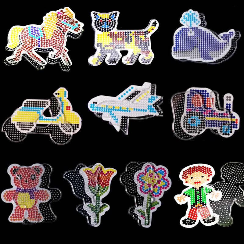 

5mm Hama Beads Template Puzzles For Kids children adults Craft Fuse Puzzle Pegboards Patterns DIY intellectual Toy