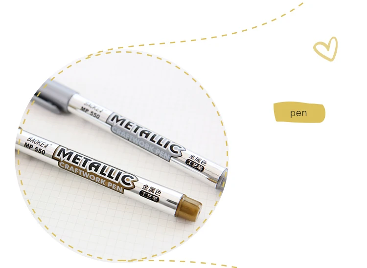 Металлическая водостойкая Перманентная Краска Маркер ручки Золото и серебро от 1,5 мм маркеры Copic ручка студенческие офисные принадлежности