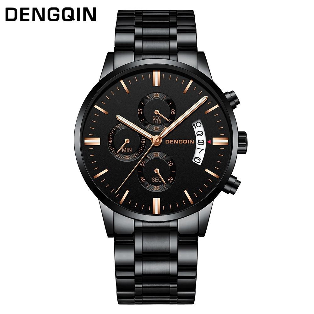 DENGQIN Relogio Masculino мужские часы Роскошные Известный Топ бренд модные повседневные