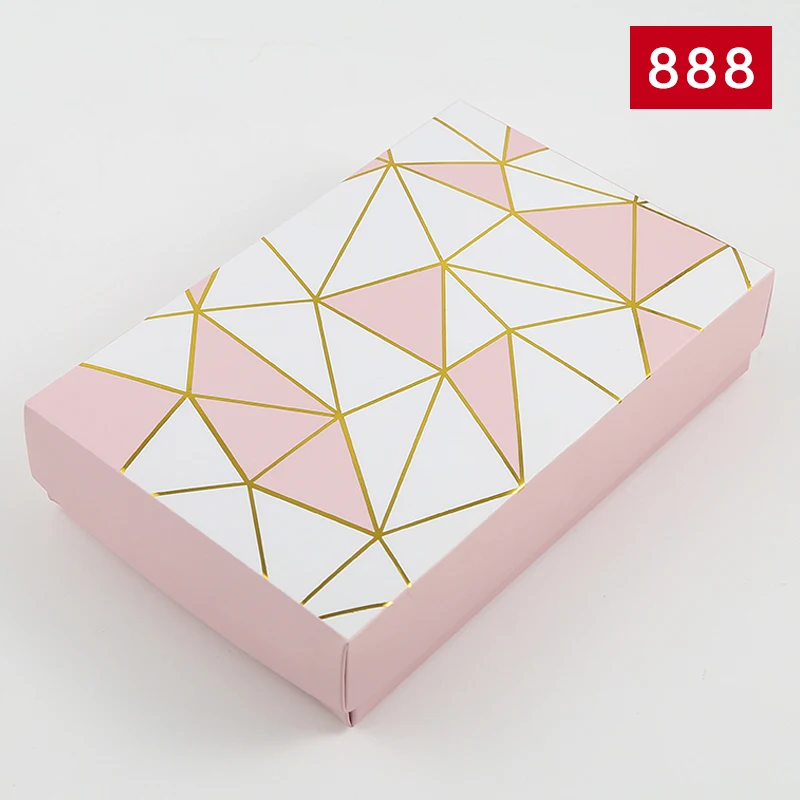 10 шт., 18x12x4 см, розовая бумажная коробка, упаковка с крышкой, Подарочная коробка Caixa, упаковка для трусиков, носков, полотенец, подарочная коробка
