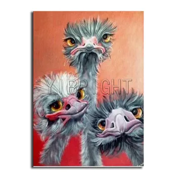 

Full Round Diamond mosaic ostrich 5D DIY Diamond embroidery Cross stitch bird Full Square Diamond painting Duck Landscape