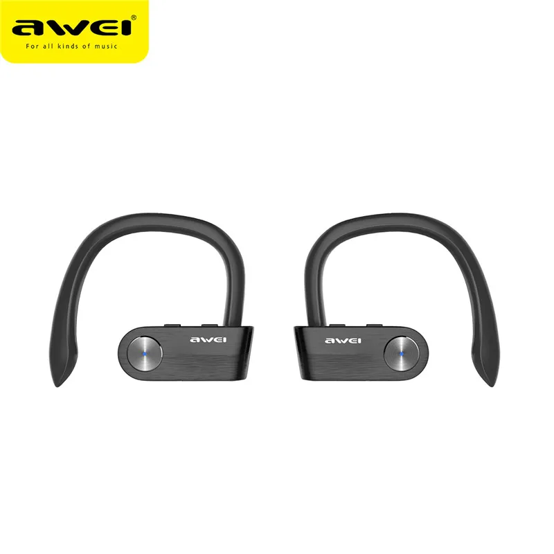 Оригинальные наушники вкладыши Awei T2 TWS с Спортивные крепление наушников Bluetooth