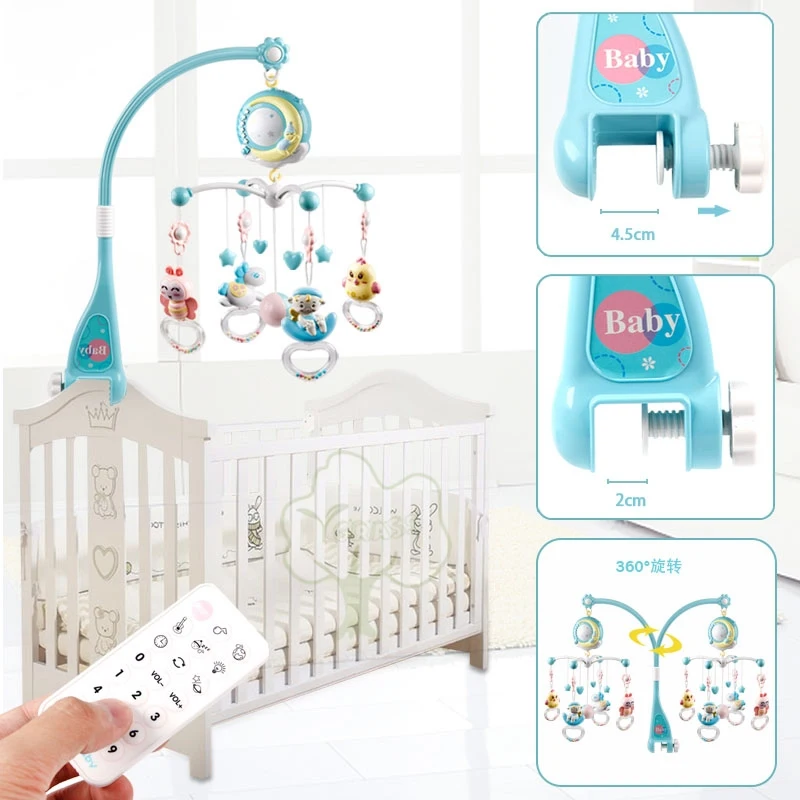 Baby Crib Mobiles Rattles Toys Bed Bell Carousel For Cots Projection Infant Babies Toy 0-12 months For Newborns