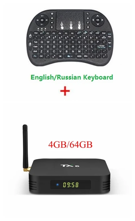 TX6 Android 9,0 Smart tv BOX 4 ГБ 32 ГБ 64 Гб Allwinner H6 четырехъядерный 2,4G/5G двойной Wifi BT 4,1 телеприставка 4K HD H.265 медиаплеер - Цвет: 4GB 64GB I8 keyboard