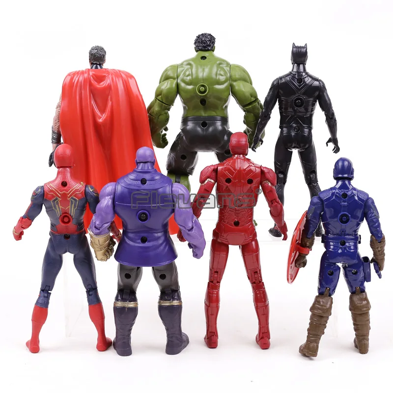 Marvel Мстители Бесконечность войны фигурки игрушки набор Халк Черная пантера Капитан Америка человек паук танос халкбастер Железного человека