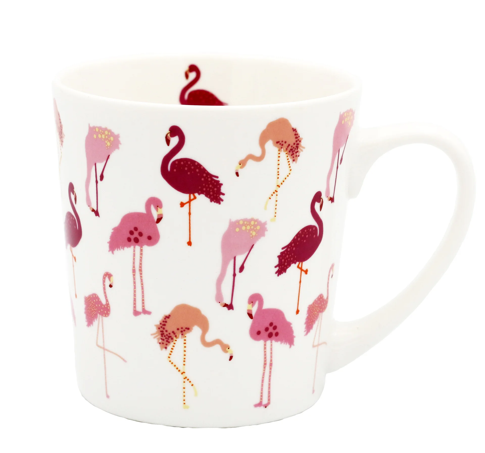 400 мл большая кофейная кружка с Фламинго из костяного фарфора, чашка с изображением птиц для чая и молока, розовый цвет, красочный креативный подарок на свадьбу и годовщину