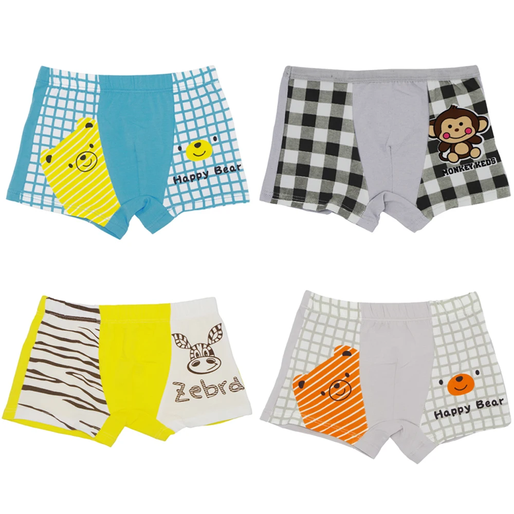 

8Pcs/Pack High Quality 100% Cotton Children Underwear Baby Boys Girls Boxer Shorts Cartoon Boy Girl Shorts Kids Pants 1-16Y