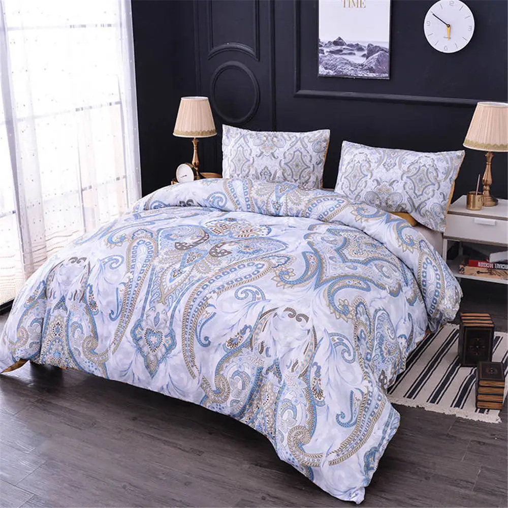 

ZEIMON Luxury Home Textiles 3D Mandala Pattern 2/3pcs Queen Size Polyester Duvet Cover Bohemia Pillowcase For Room Decoration