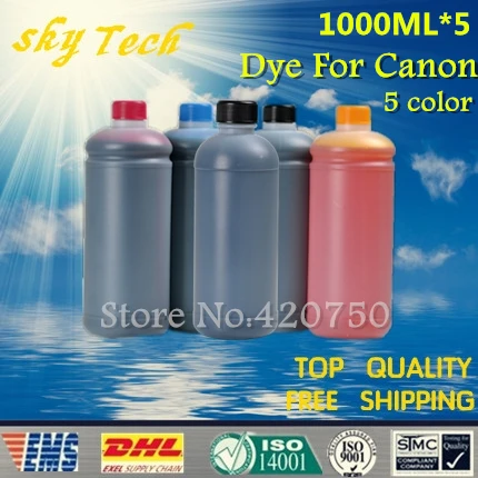 

1000ML*5 Specialized Dye Refill Ink For Canon Cartridge , Quality Ink For canon desktop printer .