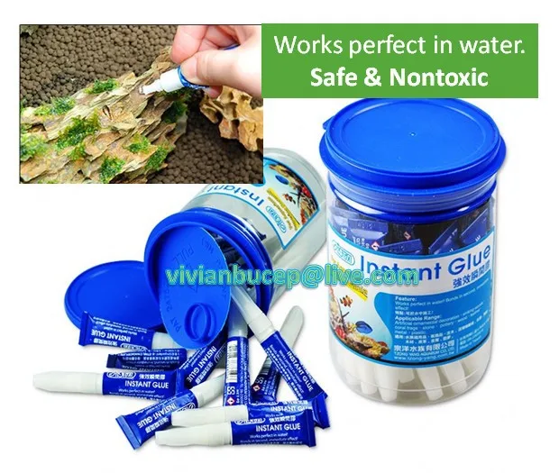 

ISTA brand Coral frags sps base and water plants moss fixed to rock aquarium instant glue, fish tank decoration+ free shipping