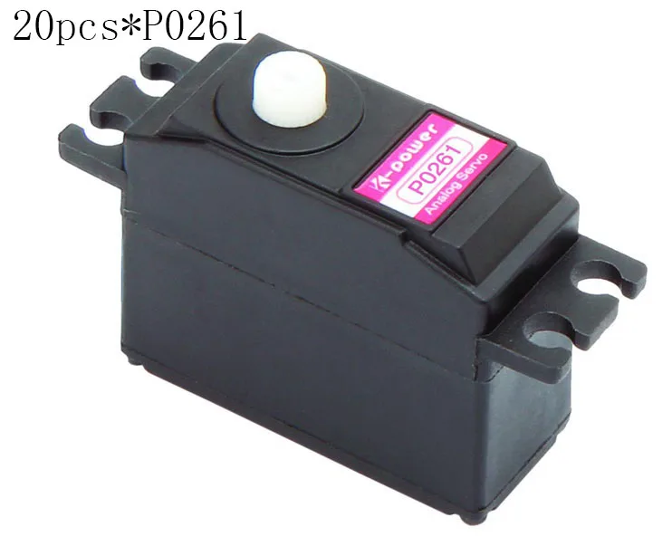 20 шт. K-power P0261 Аналоговый сервопривод 2 кг JR вилка пластиковый стандартного