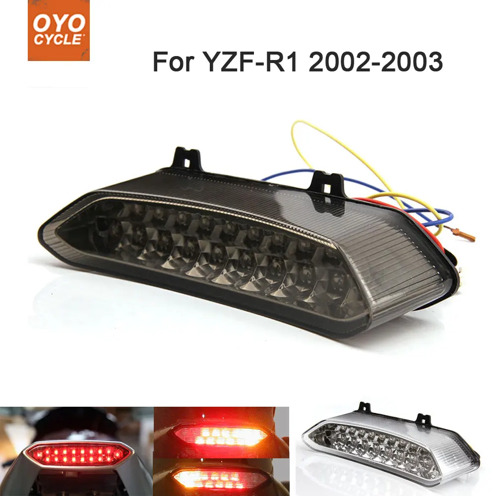 

Motorcycle Integrated LED Tail Light Brake Turn Signal Blinker For Yamaha YZF R1 YZF-R1 2002 2003