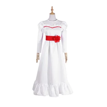 

Girl Halloween Dress Doll Annabelle Cosplay Costume for Women Kids Adult Halloween Costume Horror